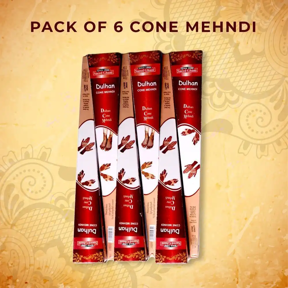 Cone Mehndi Pack of 6 - Image 3